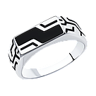 Кольцо из серебра с эмалью DIAMANT ( SOKOLOV ) 94-112-00721-1 покрыто  родием, фото 2