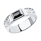 Кольцо из серебра с фианитом DIAMANT ( SOKOLOV ) 94-110-00943-1 покрыто  родием, фото 6