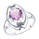 Кольцо из серебра с аметистом DIAMANT ( SOKOLOV ) 94-310-00680-2 покрыто  родием, фото 4