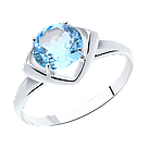 Кольцо из серебра с топазом DIAMANT ( SOKOLOV ) покрыто  родием 94-310-00783-1 размеры - 17 17,5 18 18,5 19, фото 9