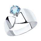 Кольцо из серебра с топазом SOKOLOV покрыто  родием 92011951 размеры - 16,5 17 17,5 19,5, фото 2