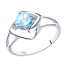 Кольцо из серебра с топазом DIAMANT ( SOKOLOV ) 94-310-00605-1 покрыто  родием, фото 4