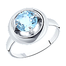 Кольцо из серебра с топазом DIAMANT ( SOKOLOV ) покрыто  родием 94-310-00782-1 размеры - 16,5 17 18 18,5 19, фото 5