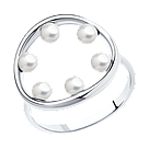 Кольцо из серебра с жемчугом SOKOLOV покрыто  родием 94013112 размеры - 16,5 17 17,5 18 18,5 19 19,5, фото 7