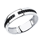 Кольцо из серебра с фианитами DIAMANT ( SOKOLOV ) 94-110-01277-1 покрыто  родием коллекц. PRESENT, фото 7