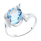 Кольцо из серебра с топазом SOKOLOV покрыто  родием 92011948 размеры - 16,5 17 17,5 18,5, фото 6