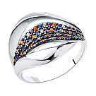 Кольцо из серебра с фианитами SOKOLOV покрыто  родием 94013199 размеры - 16,5 17 17,5 19, фото 6