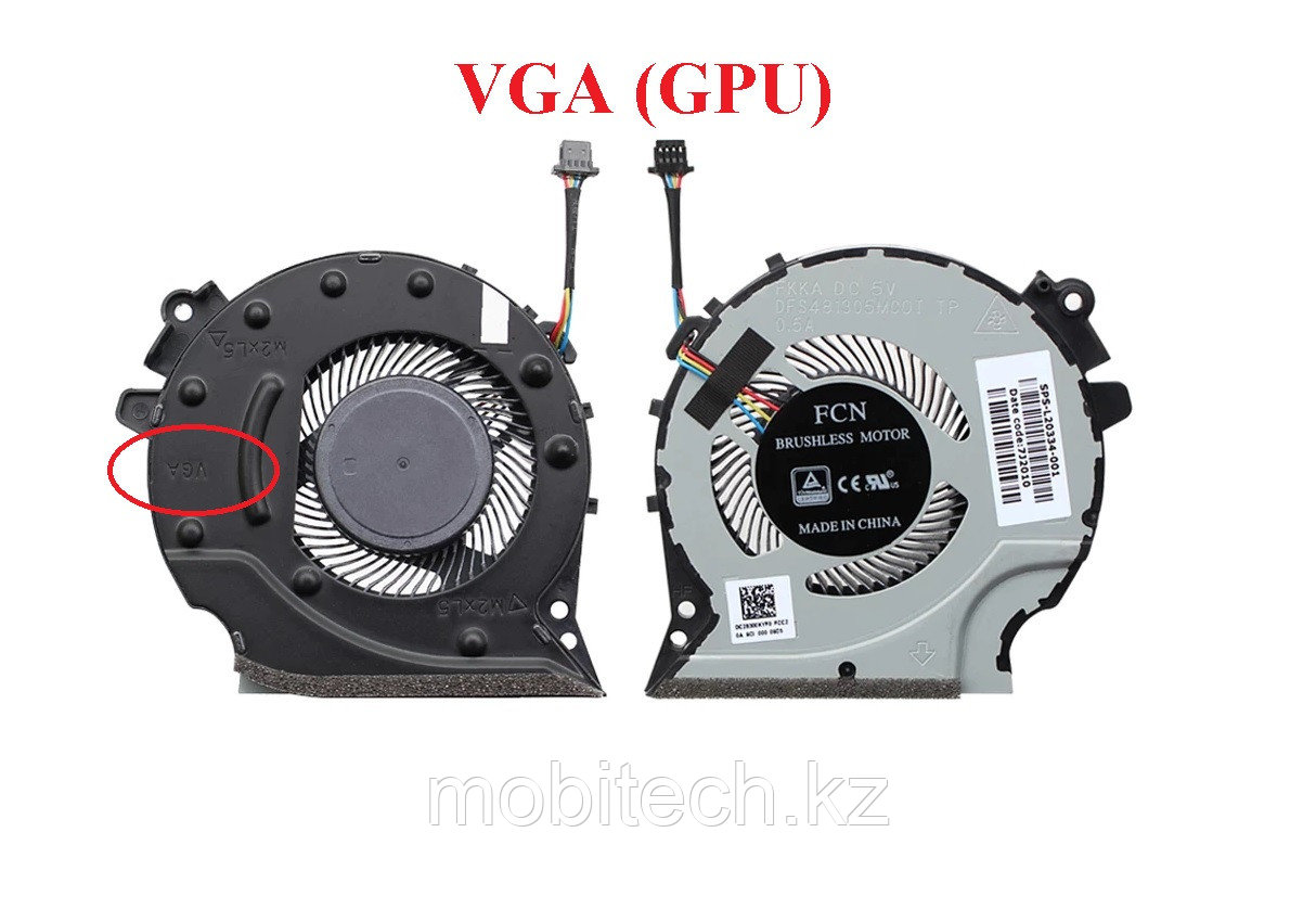 Системы охлаждения вентиляторы HP Pavilion 15-CX DC28000KYF0 GPU VGA кулер 5v 4pin video FAN ORG - фото 1 - id-p84815755