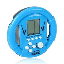 Игра-головоломка электронная карманная «Тетрис 9999-в-1» в форме гоночного руля (Оранжевый), фото 5