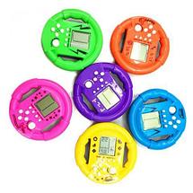 Игра-головоломка электронная карманная «Тетрис 9999-в-1» в форме гоночного руля (Желтый), фото 3