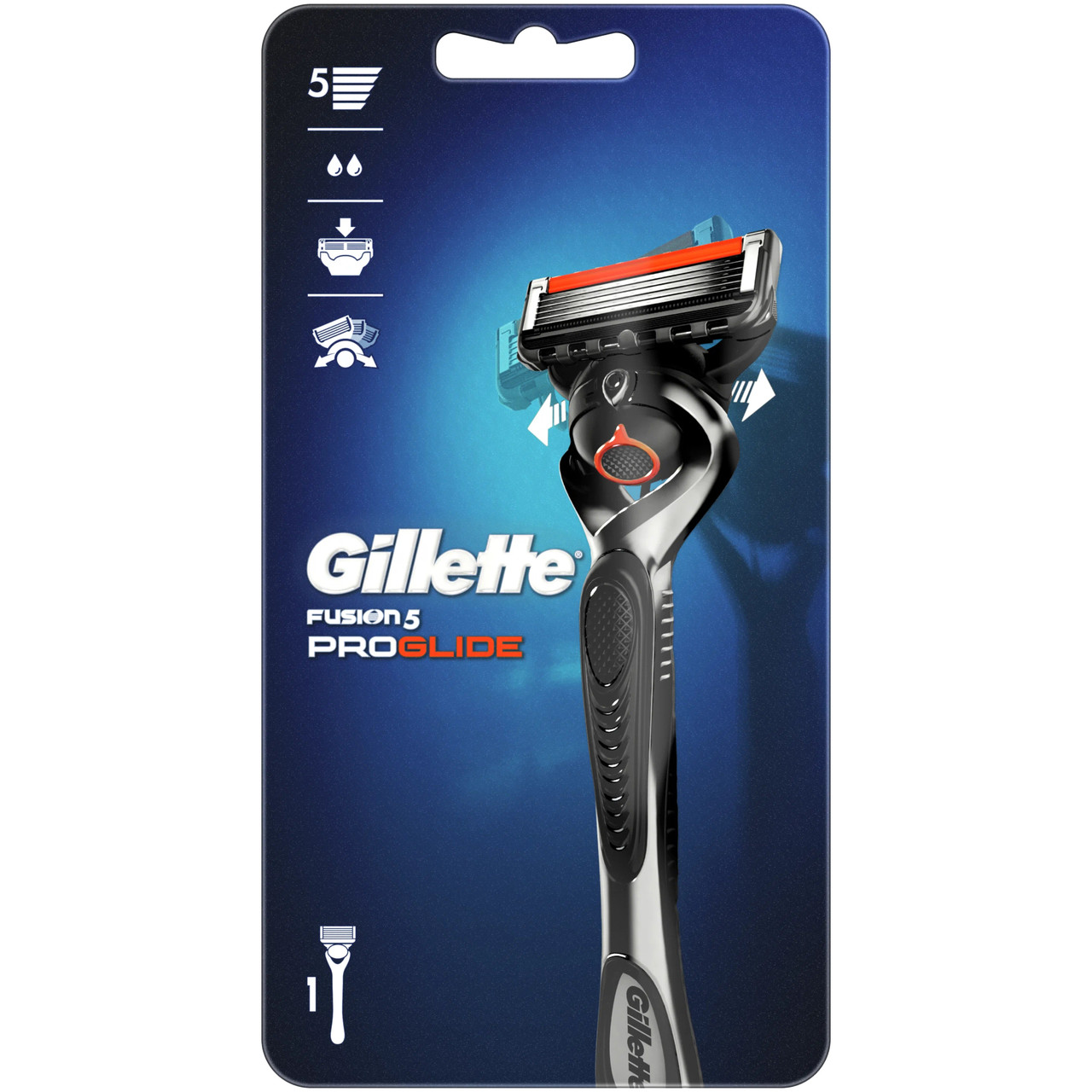 Бритвенный станок Gillette Fusion5 ProGlide, 1 сменная кассета - фото 1 - id-p90284389
