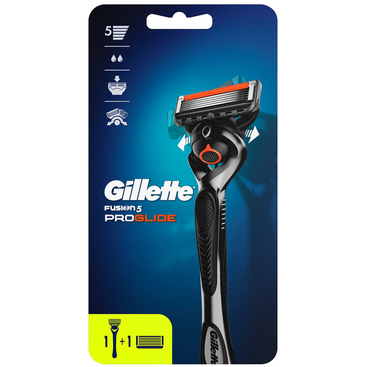 Бритвенный станок Gillette Fusion5 ProGlide, 2 сменные кассеты