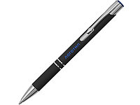 Ручка металлическая шариковая Legend Mirror Gum софт-тач с цветным слоем, черный / синий