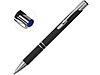 Ручка металлическая шариковая Legend Mirror Gum софт-тач с цветным слоем, черный / синий, фото 2