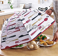 Крышка для еды теплоизоляционный из алюминиевой фольги водонепроницаемый складной зонт 70 на 22 см красная