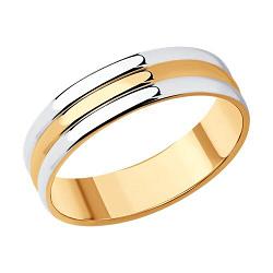 Обручальное кольцо их золочёного серебра DIAMANT ( SOKOLOV ) 93-111-01459-1 позолота