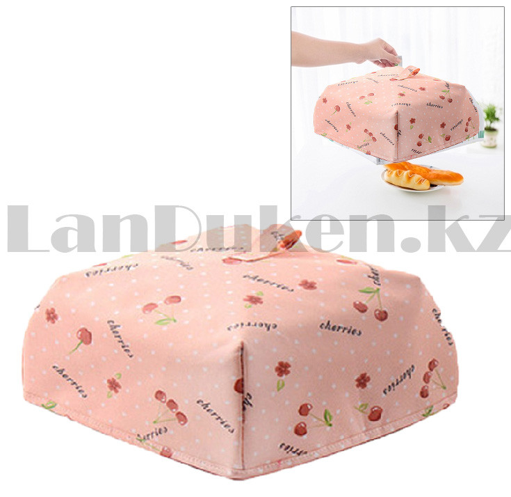 Крышка для еды теплоизоляционный из алюминиевой фольги водонепроницаемый складной 35 на 35 см розовый - фото 3 - id-p100357281