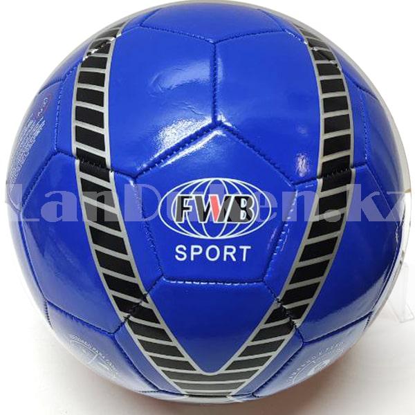 Футбольный мяч FWB 5 размер синий - фото 1 - id-p100359277
