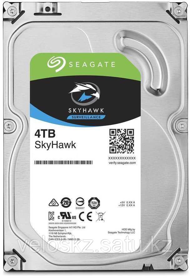 Жесткий диск HDD 4000 Gb SEAGATE SkyHawk ST4000VX013, 3.5", 256Mb, 5900rpm
