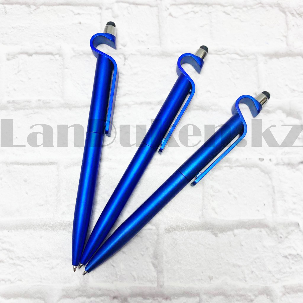 Шариковая ручка стилус 2 в 1 синяя - фото 8 - id-p100360046