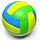 Мяч волейбольный Mibalon окружность 65 см желтый голубой зеленый 25619, фото 3
