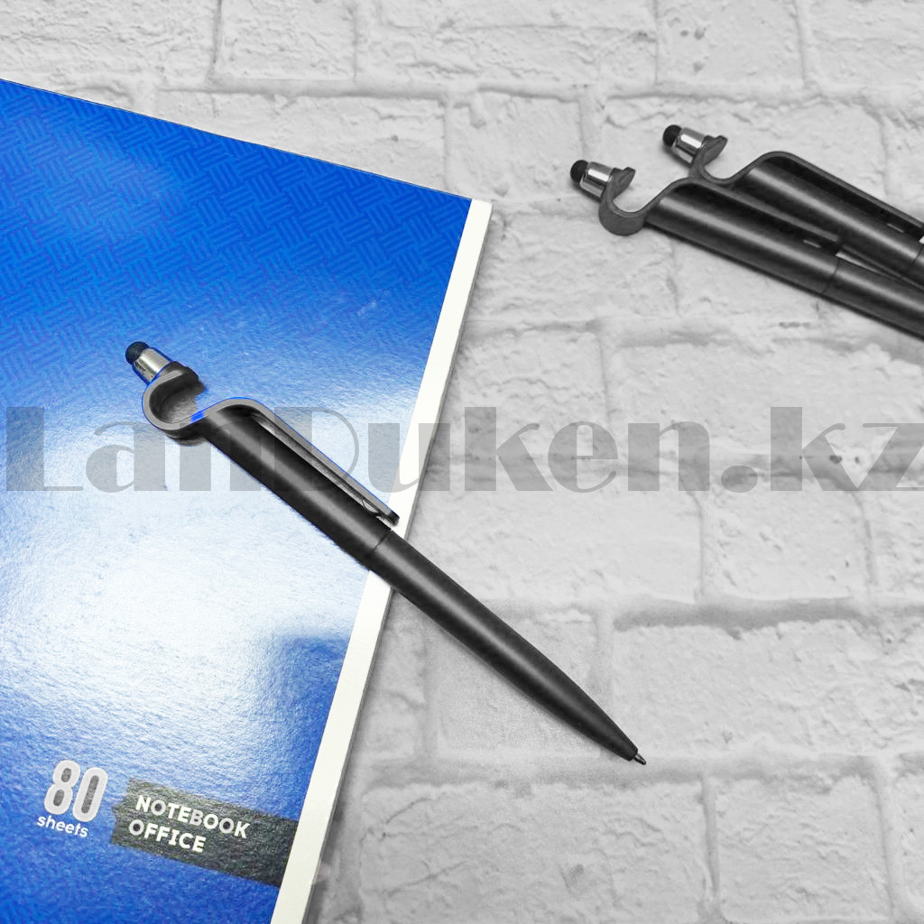 Шариковая ручка стилус 2 в 1 черная - фото 7 - id-p100360061