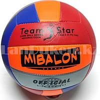 Мяч волейбольный Mibalon окружность 65 см синий синий оранжевый 25619