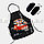 Детский фартук для творчества с манжетами с передними карманами Тачки черный, фото 2