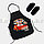 Детский фартук для творчества с манжетами с передними карманами Тачки черный, фото 3