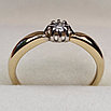 Золотое кольцо с бриллиантом 0.076Сt SI1/H, VG - Cut, фото 6