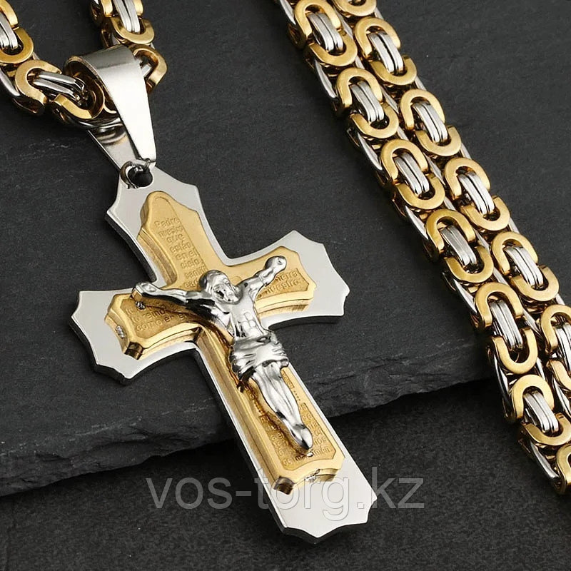 Кулон-крестик "Крест" комбинированный - фото 2 - id-p100363519