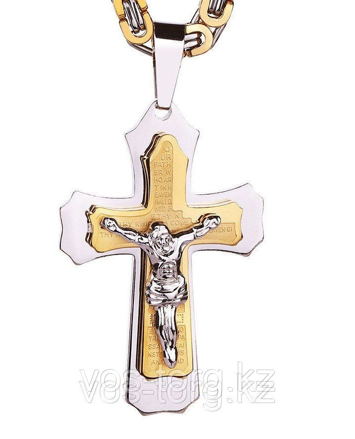 Кулон-крестик "Крест" комбинированный - фото 1 - id-p100363553