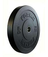 Диск олимпийский бамперный Forma черный (15 кг)