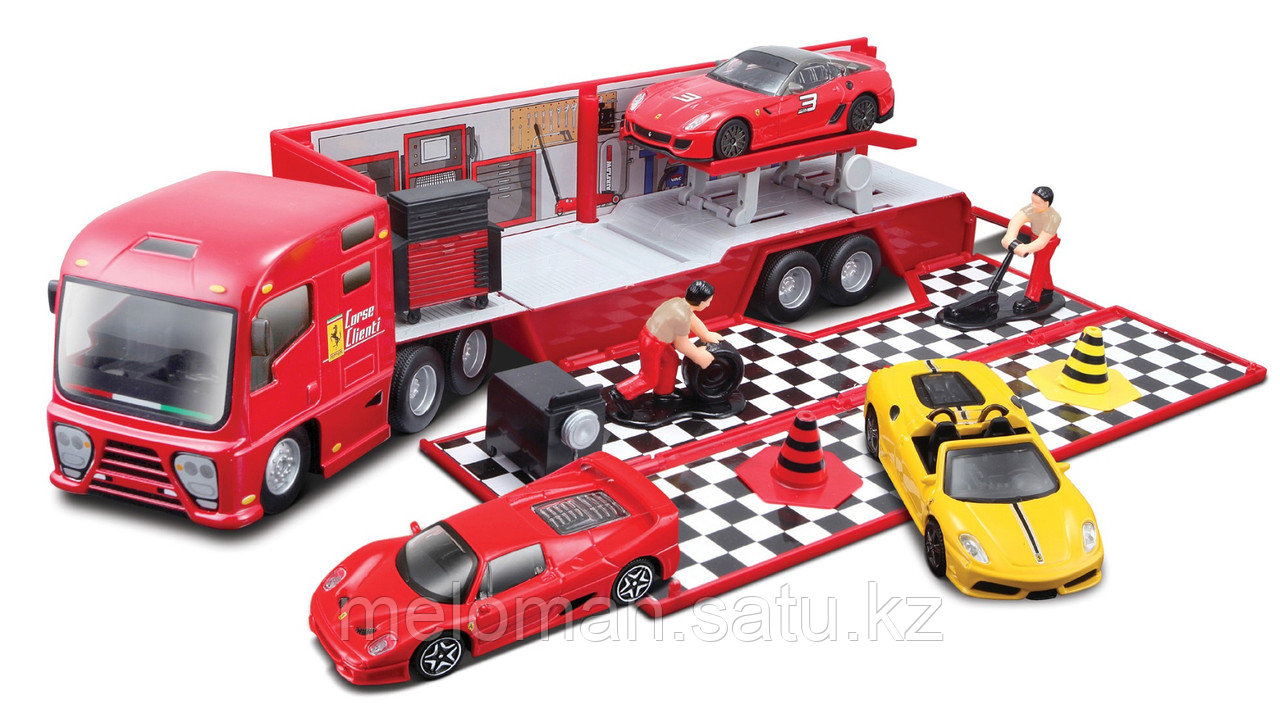 BBURAGO: Игр.н-р Ferrari Трейлер с машинкой 1:43 - фото 1 - id-p100365039