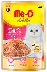 Me-O Delite 70г Тунец с атлантической пеламидой в желе влажный корм - лакомство для взрослых кошек