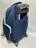 Школьный рюкзак на колесах для мальчика, 1-3-й класс (высота 46 см, ширина 30 см, глубина 15 см), фото 3