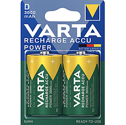 Аккумуляторы Varta Recharge Accu Power D/HR20 3000 mAh, 2шт