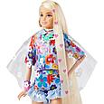 Barbie Экстра Модная Кукла Барби в одежде с цветочным принтом, фото 4