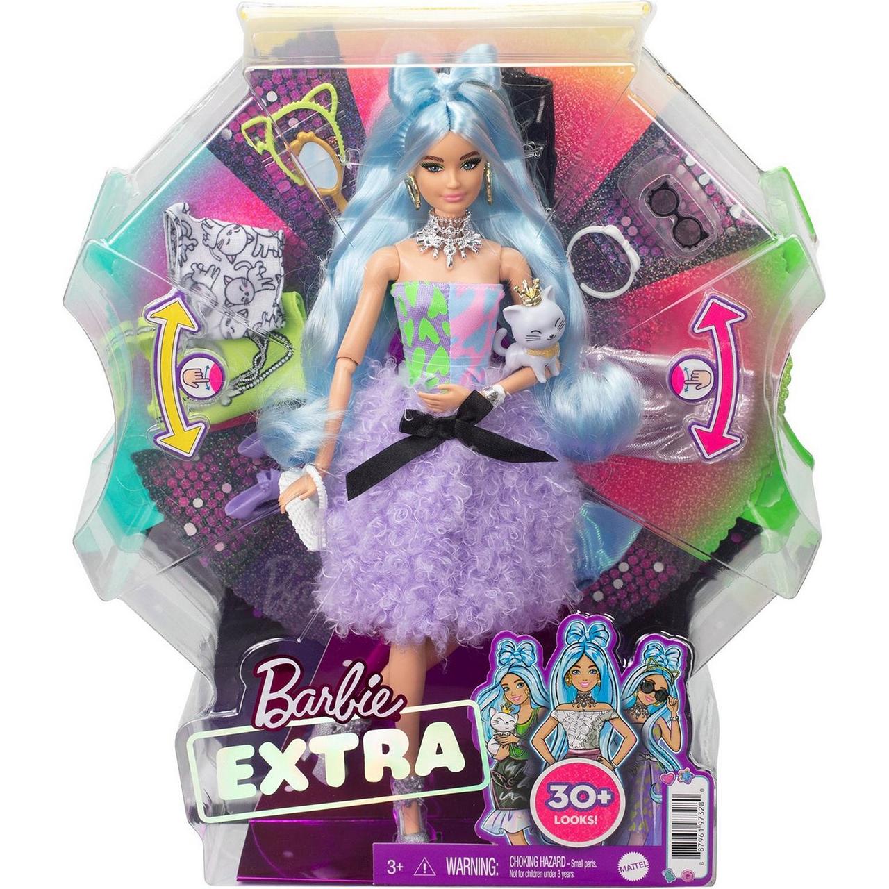Barbie Экстра Модная Кукла Барби со светло-голубыми волосами GYJ69