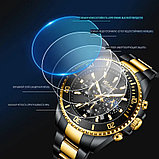 Часы мужские кварцевые водонепроницаемые WISHDOIT 156 черные, фото 7