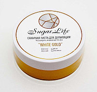 Қантты депиляцияға арналған паста WHITE GOLD, ақ, орташа, SUGAR LIFE, 0,3 кг