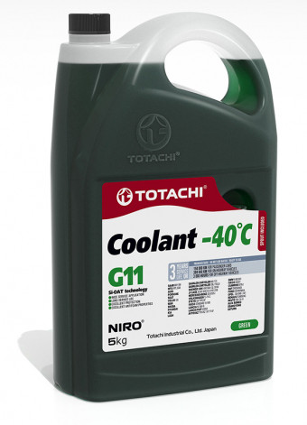 Охлаждающая жидкость TOTACHI NIRO COOIANT -40°C зелёный 5 литров - фото 1 - id-p100380522