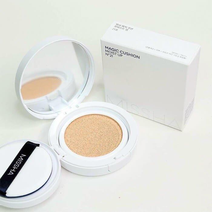 Тональный кушон Missha Magic Cushion Moist Up SPF50 № 21 со сменным блоком, 15g+15g
