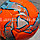 Детский футбольный мяч d 19 см оранжевый, фото 2