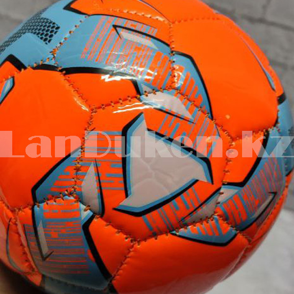 Детский футбольный мяч d 19 см оранжевый - фото 2 - id-p100385539