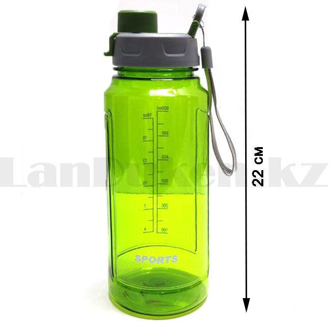 Бутылочка пластиковая для напитков Sports 600 мл 1108 зеленая - фото 3 - id-p100385737