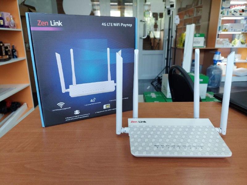 4G wi-fi роутер модем Zenlink с 4-ми антеннами. Работает с любой симкой