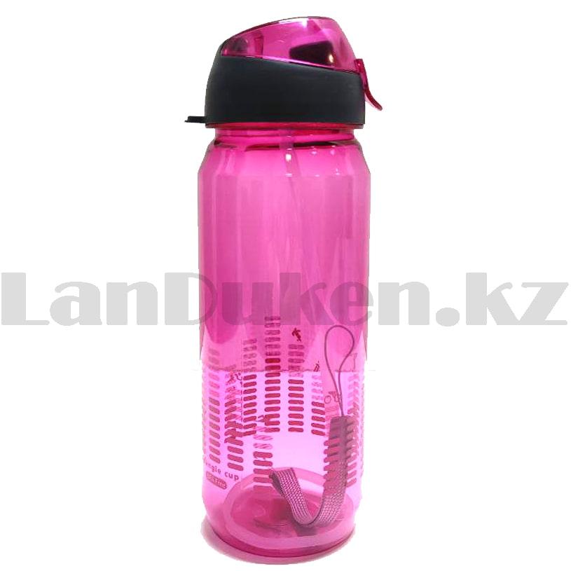 Бутылочка пластиковая для напитков BPA free 550 мл 1122 розовая - фото 7 - id-p100385745