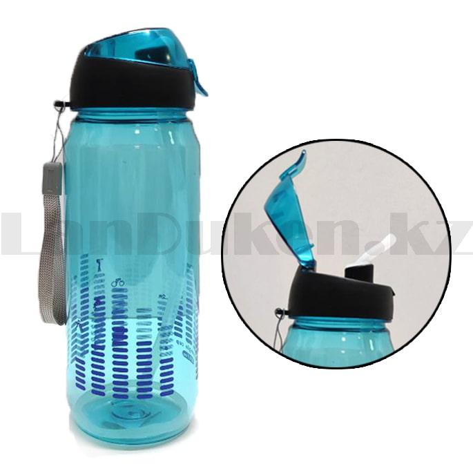 Бутылочка пластиковая для напитков BPA free 550 мл 1122 голубая - фото 1 - id-p100385752