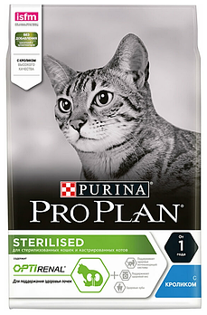 Pro Plan Sterilised Rabbit для стерилизованных кошек с кроликом 1,5кг.